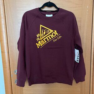 Marmot Crewneck Sweatshirt in Burgundy NWT, Small